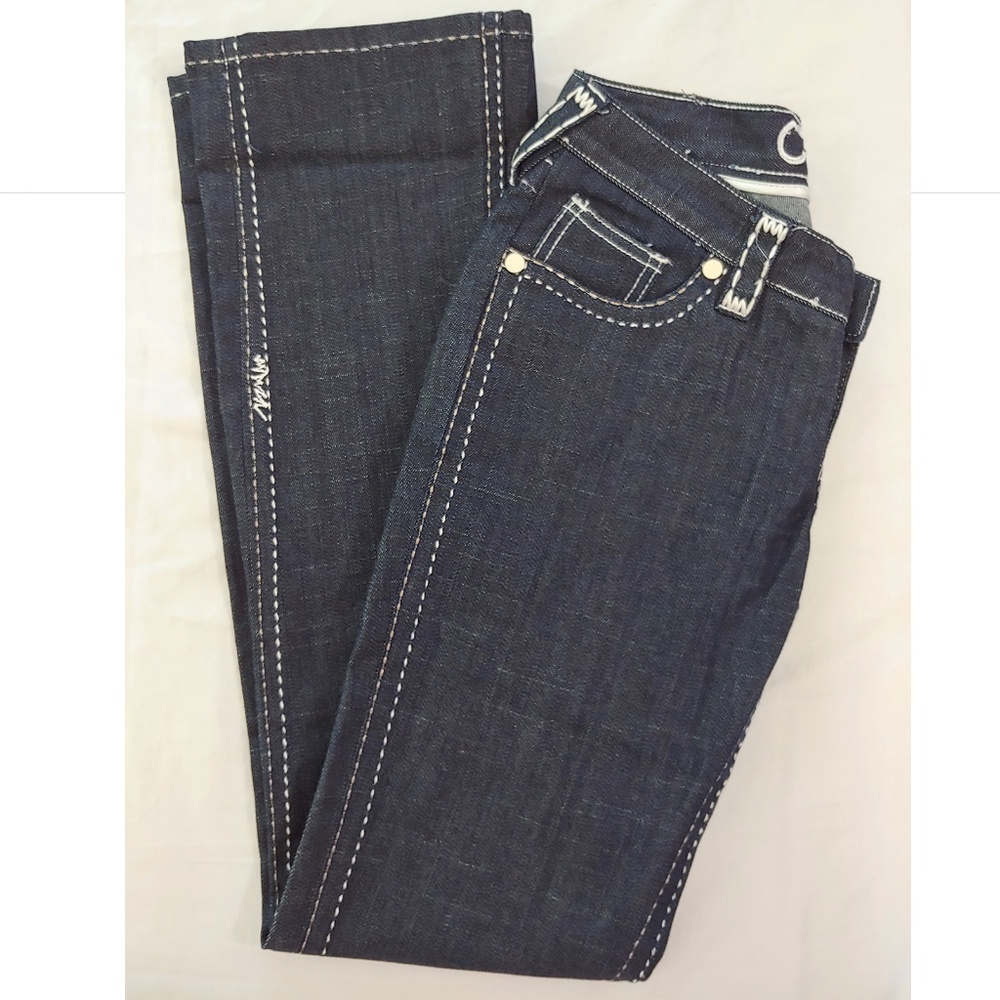 NWOT COOGI Jeans White Leather Trim Size 7/8